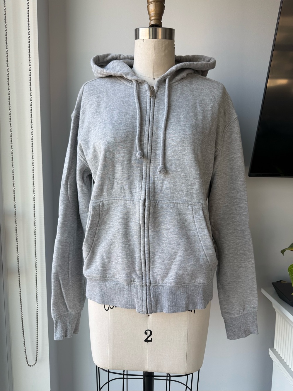 H&M Light Gray Full Zip Hoodie - Picture 2 of 5